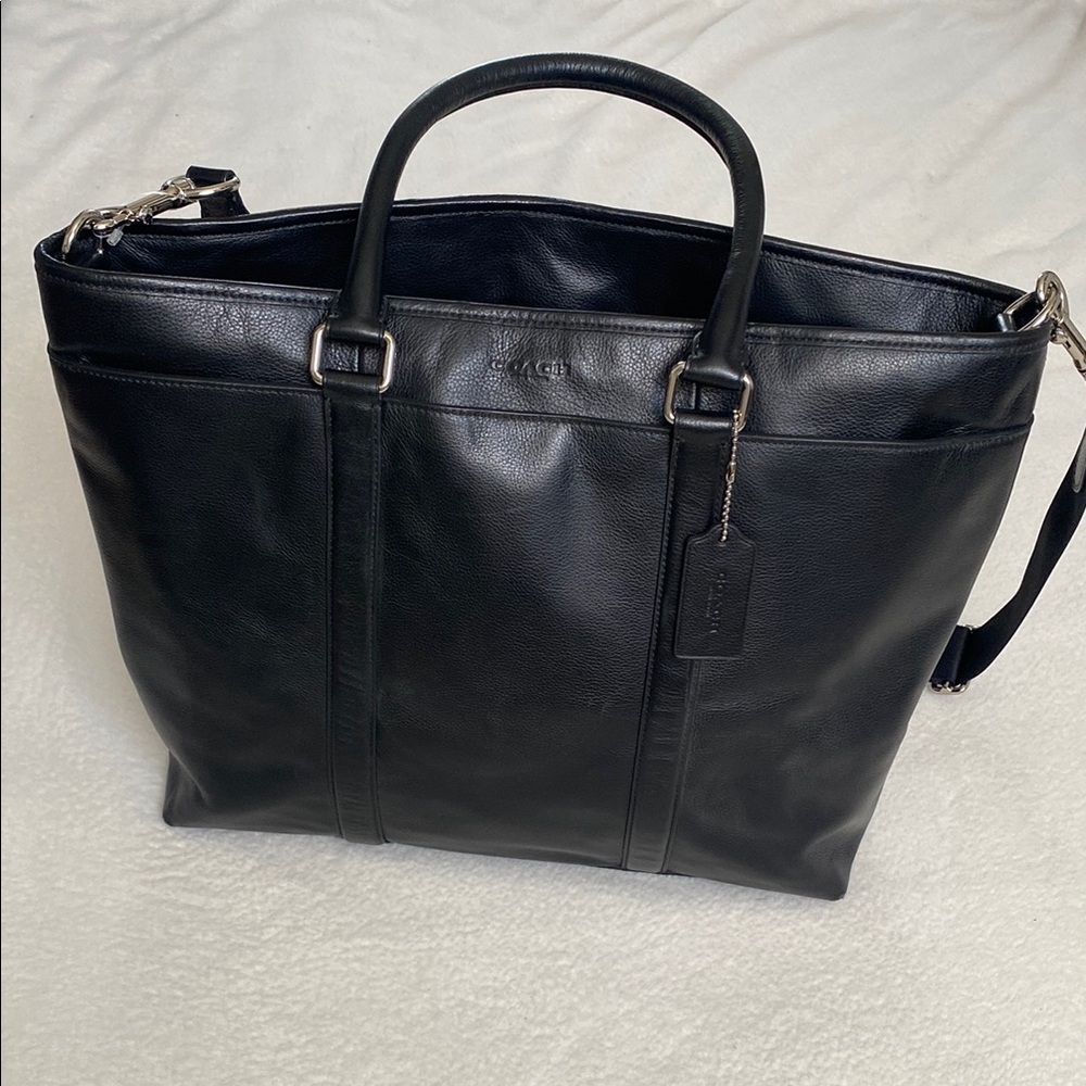 Coach Black Leather Briefcase